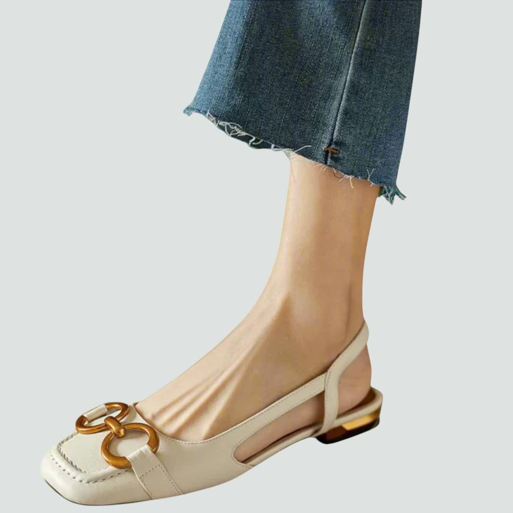 Stylish Block Heel Orthopedic Flats