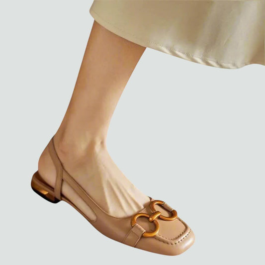 Stylish Block Heel Orthopedic Flats