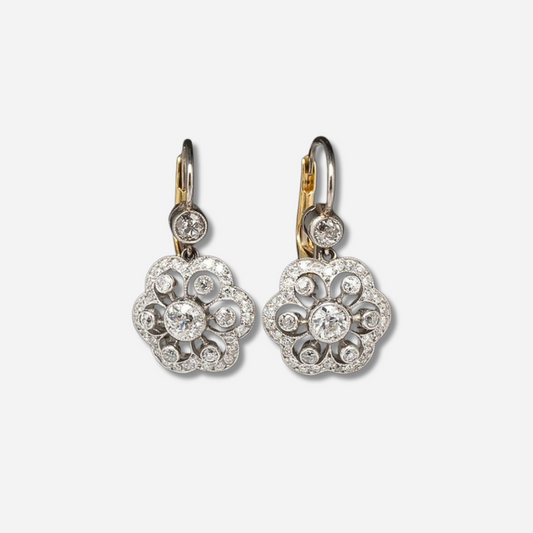 Vintage Crystal Mandala Earrings