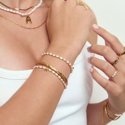 Initial Pearl Bracelet