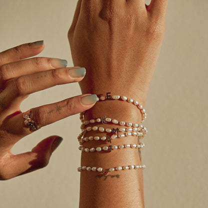 Initial Pearl Bracelet