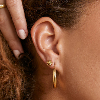 Riley Gold Hoop Earrings - Small