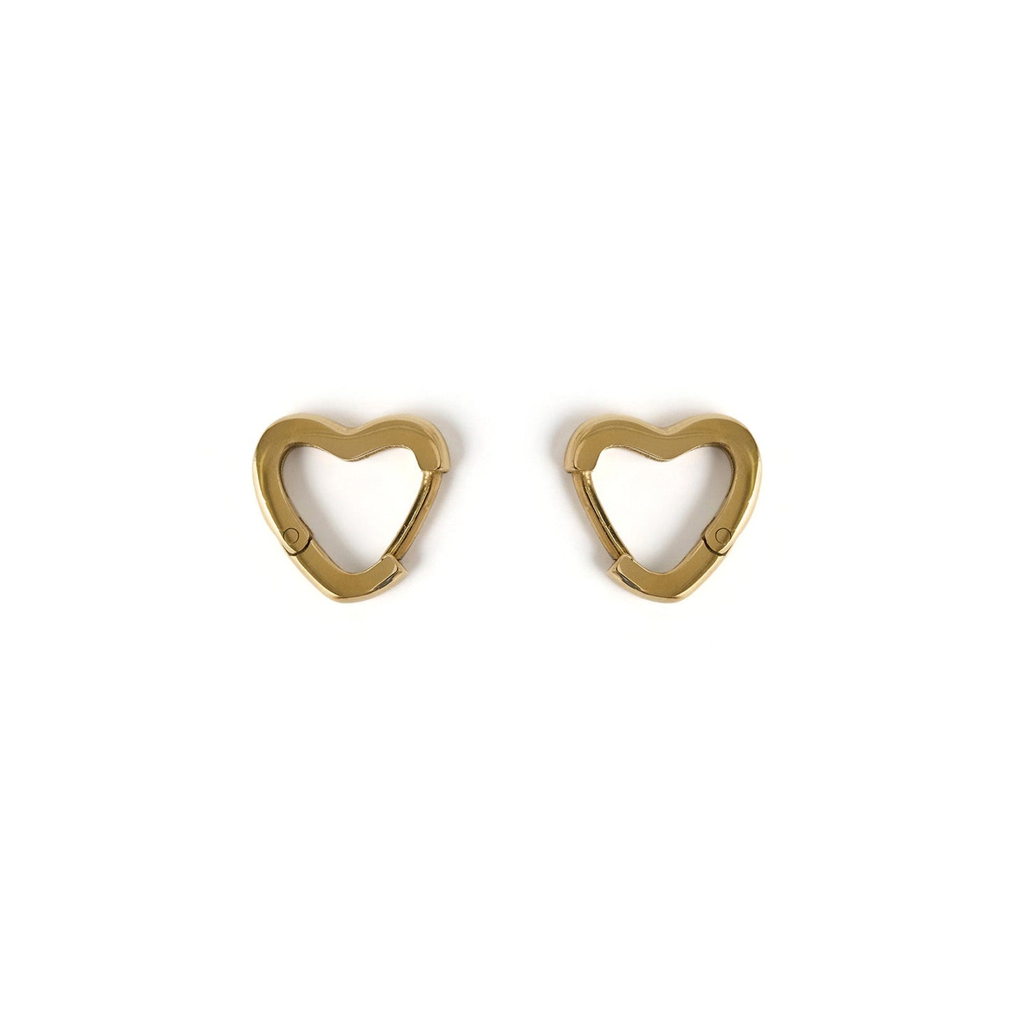 Sweetheart Gold Earrings - Small