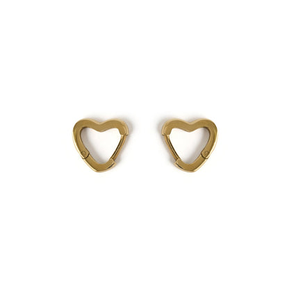 Sweetheart Gold Earrings - Small