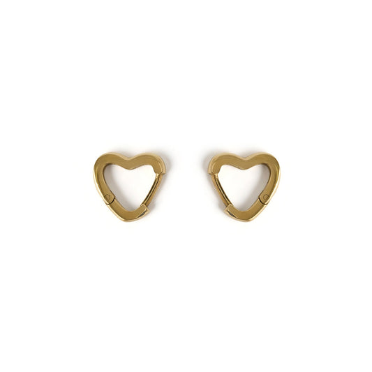 Sweetheart Gold Earrings - Small