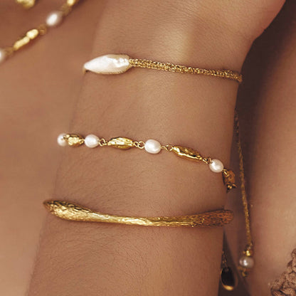 Mimi Pearl and Gold Bracelet