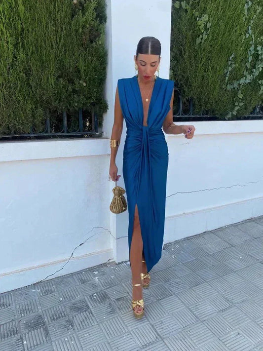 Draped Evening Gown
